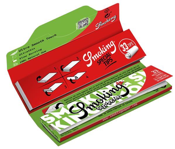 SMOKING Supreme King Size Slim Papier + Filtertips Details